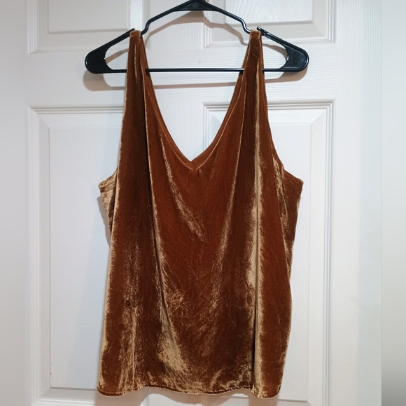 LOFT Tops - Velvet V-Neck Tank Top in Brown